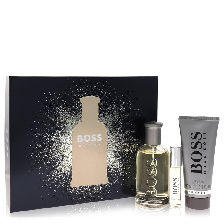 Kit Presente Masculino Boss No. 6 Hugo 100 Ml EDT+8 Ml Mini Edt+100 Ml Gel De Banho