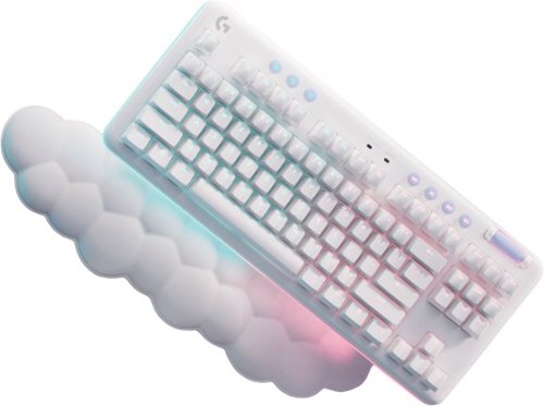 Logitech - G715 Aurora Collection TKL Wireless Mechanical Tactile Switch Gaming Keyboard for PC/Mac with Palm Rest Included - White Mist