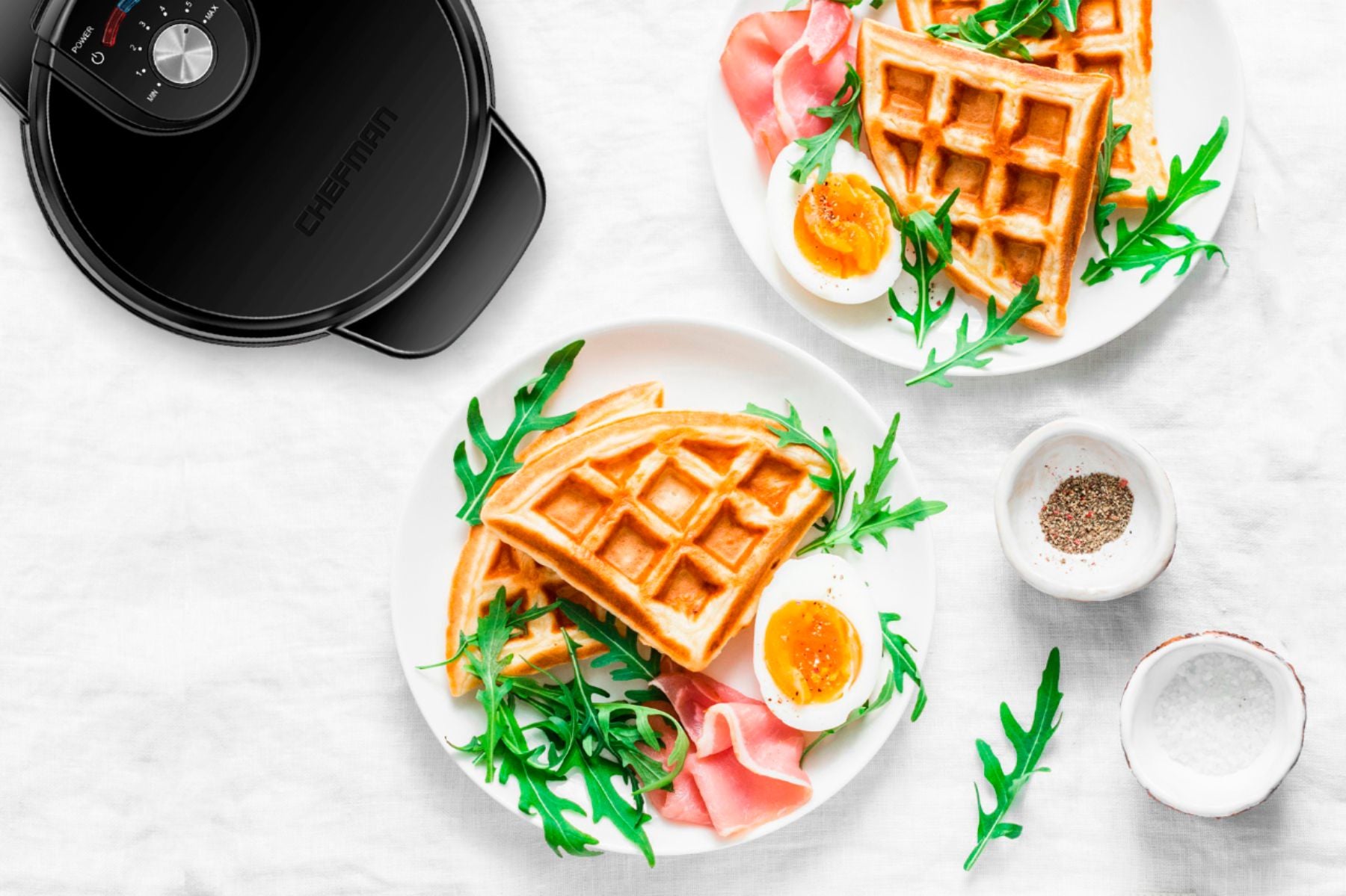 Máquina de Waffle CHEFMAN - Preto RJ04-AO-4