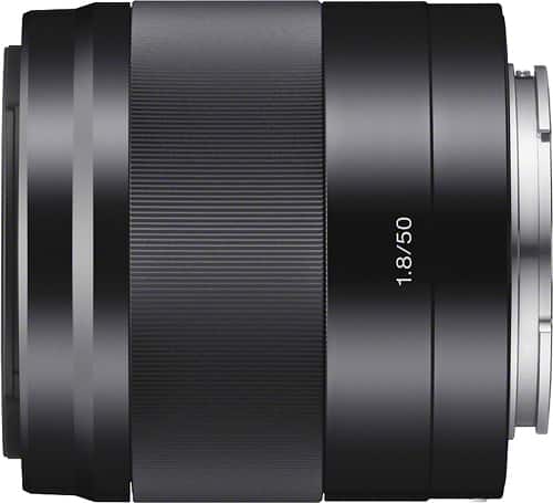 Sony - Lente óptica 50mm f/1.8 para câmeras selecionadas de montagem E - Preto-SEL50F18/B