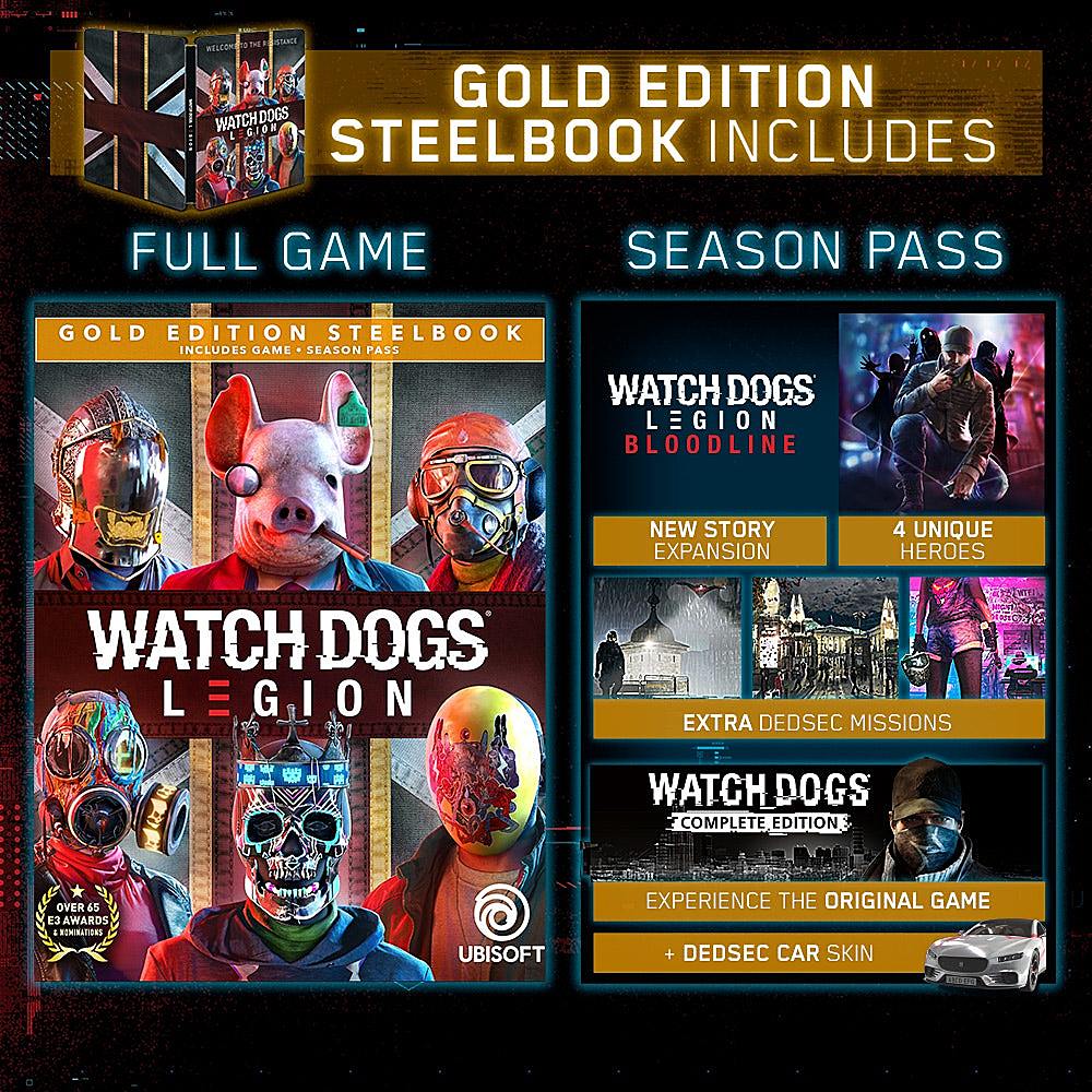 Jogo para playstation Watch Dogs: Legion Gold Edition SteelBook - PlayStation 4, PlayStation 5