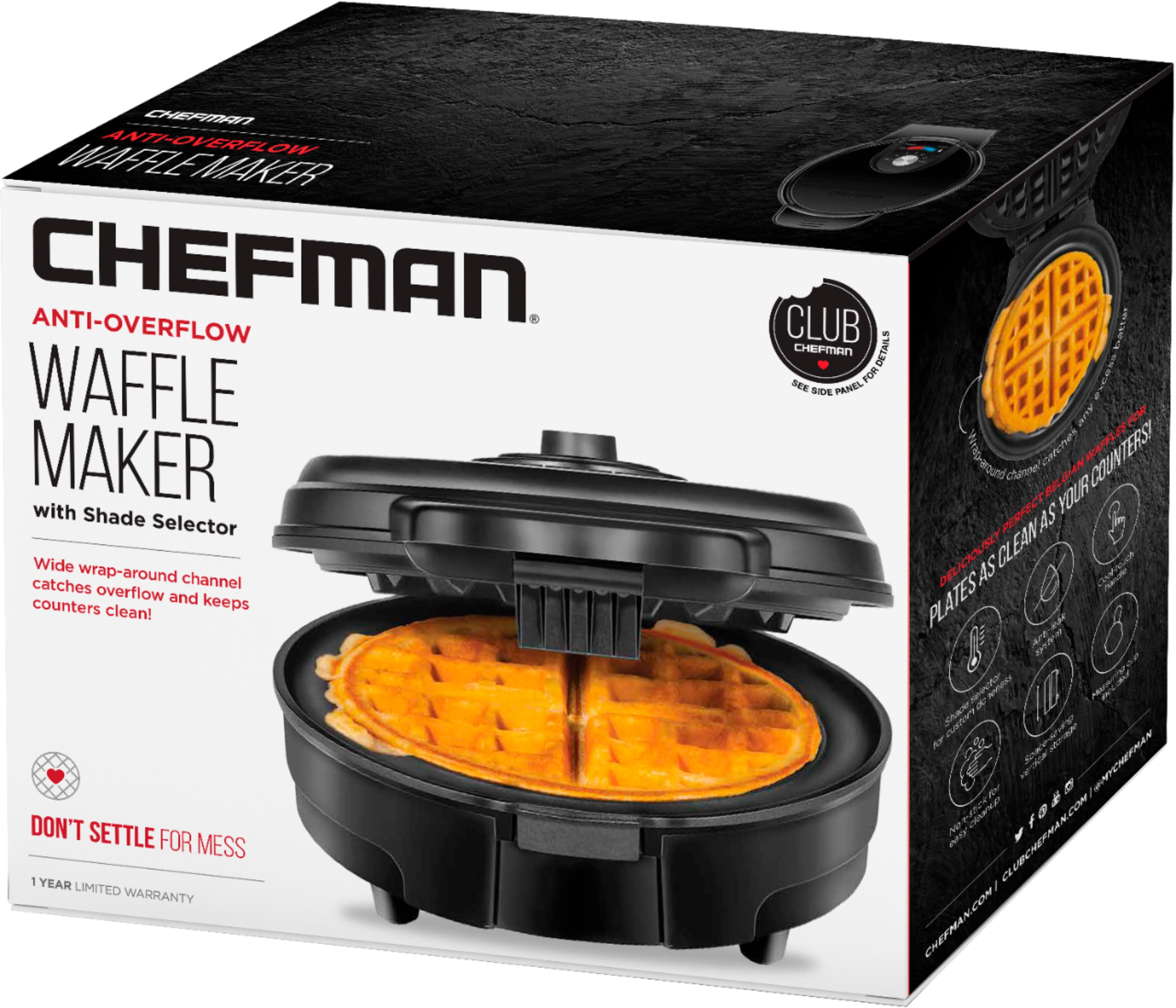 Máquina de Waffle CHEFMAN - Preto RJ04-AO-4