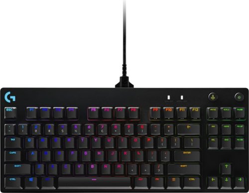 Logitech - G PRO TKL Wired Mechanical GX Blue Clicky Switch Gaming Keyboard with RGB Backlighting - Black