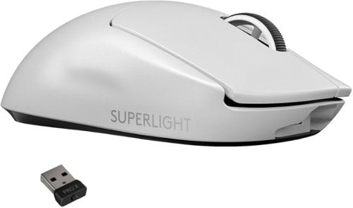 Logitech - PRO X SUPERLIGHT Lightweight Wireless Optical Gaming Mouse with HERO 25K Sensor - White