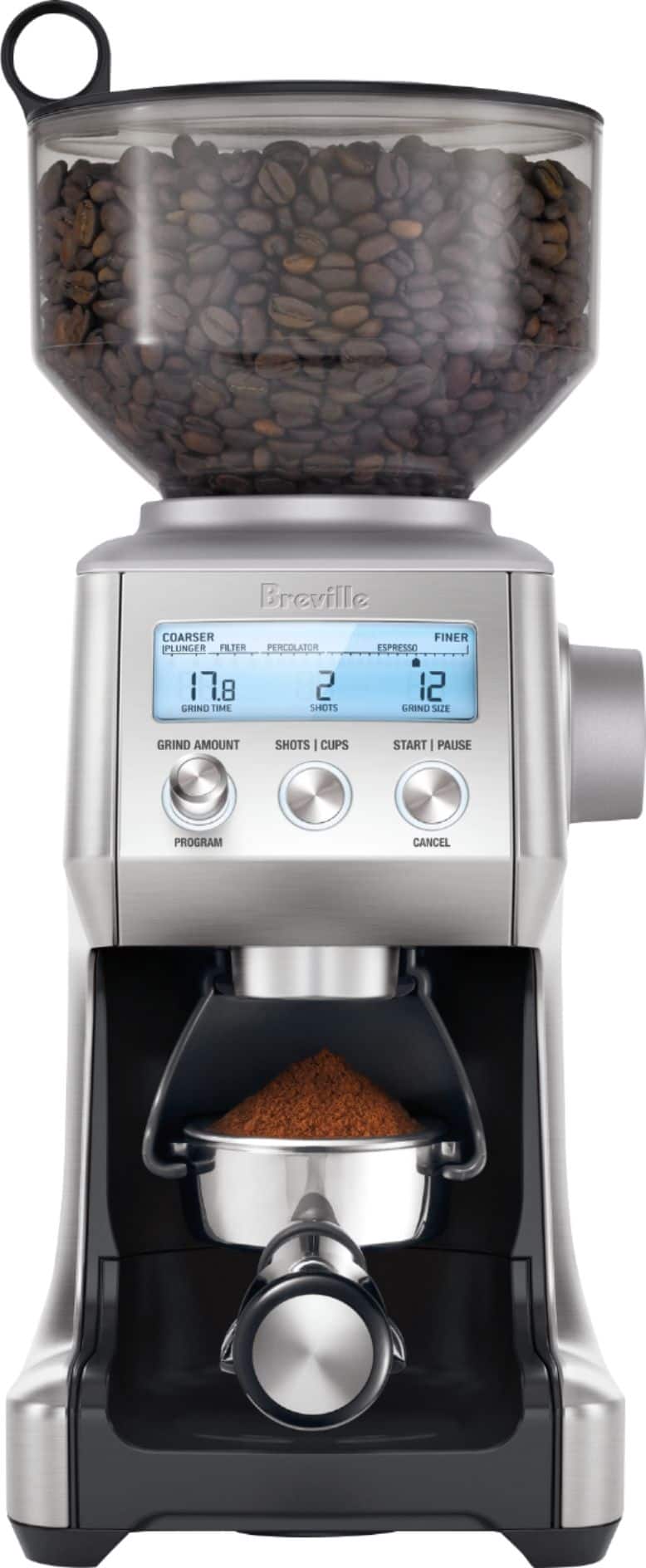 Breville - o moedor de café Smart Grinder Pro 12 xícaras - aço inoxidável-BCG820BSSXL
