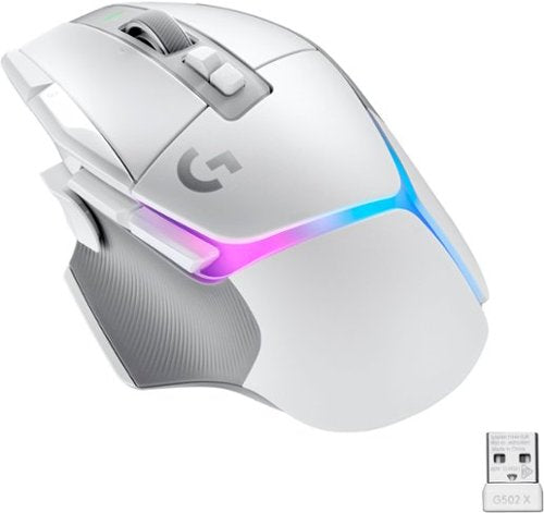 Logitech - G502 X PLUS LIGHTSPEED Wireless Gaming Mouse with HERO 25K Sensor - White