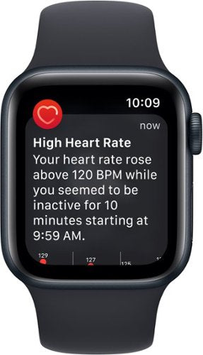Caixa de alumínio de 40 mm para Apple Watch SE 2ª geração (GPS) com pulseira esportiva Midnight - S/M - Midnight-MNT73LL/A