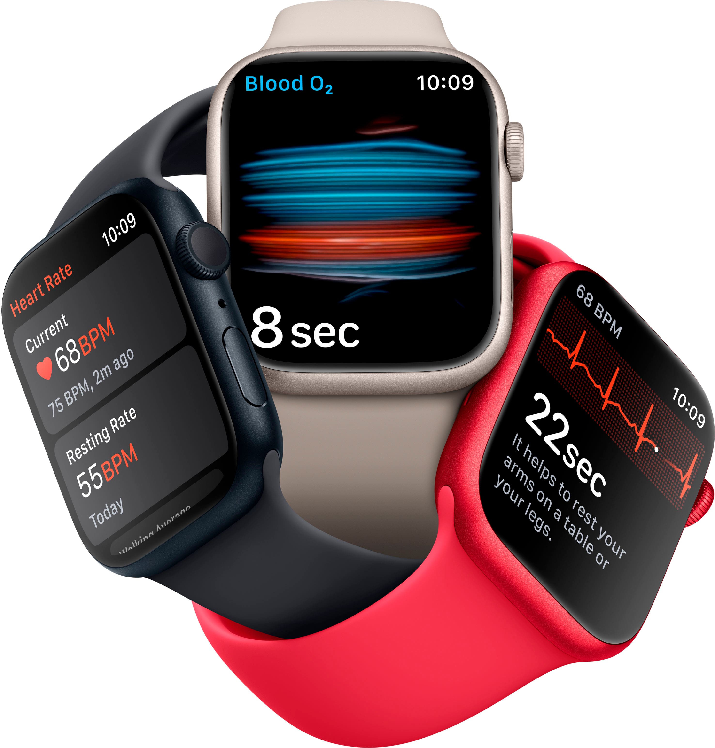 Caixa de alumínio de 45 mm para Apple Watch Series 8 (GPS) com pulseira esportiva Midnight - M/L - Midnight-MNUL3LL/A