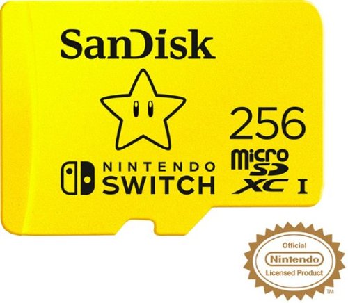 SanDisk - Cartão de memória microSDXC UHS-I de 256 GB para Nintendo Switch-SDSQXAO-256G-ANCZN
