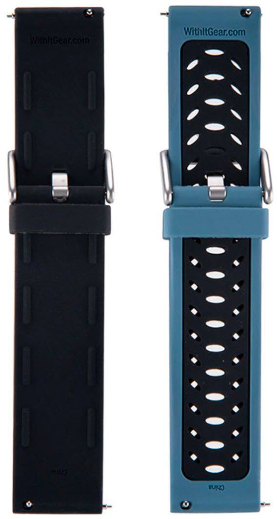 COMit - Kit de banda para Samsung Galaxy Watch 46mm, Gear S3, Gear S3 Frontier e Fossil Sport - Tecido Preto/Bluestone/Preto-52374BBR