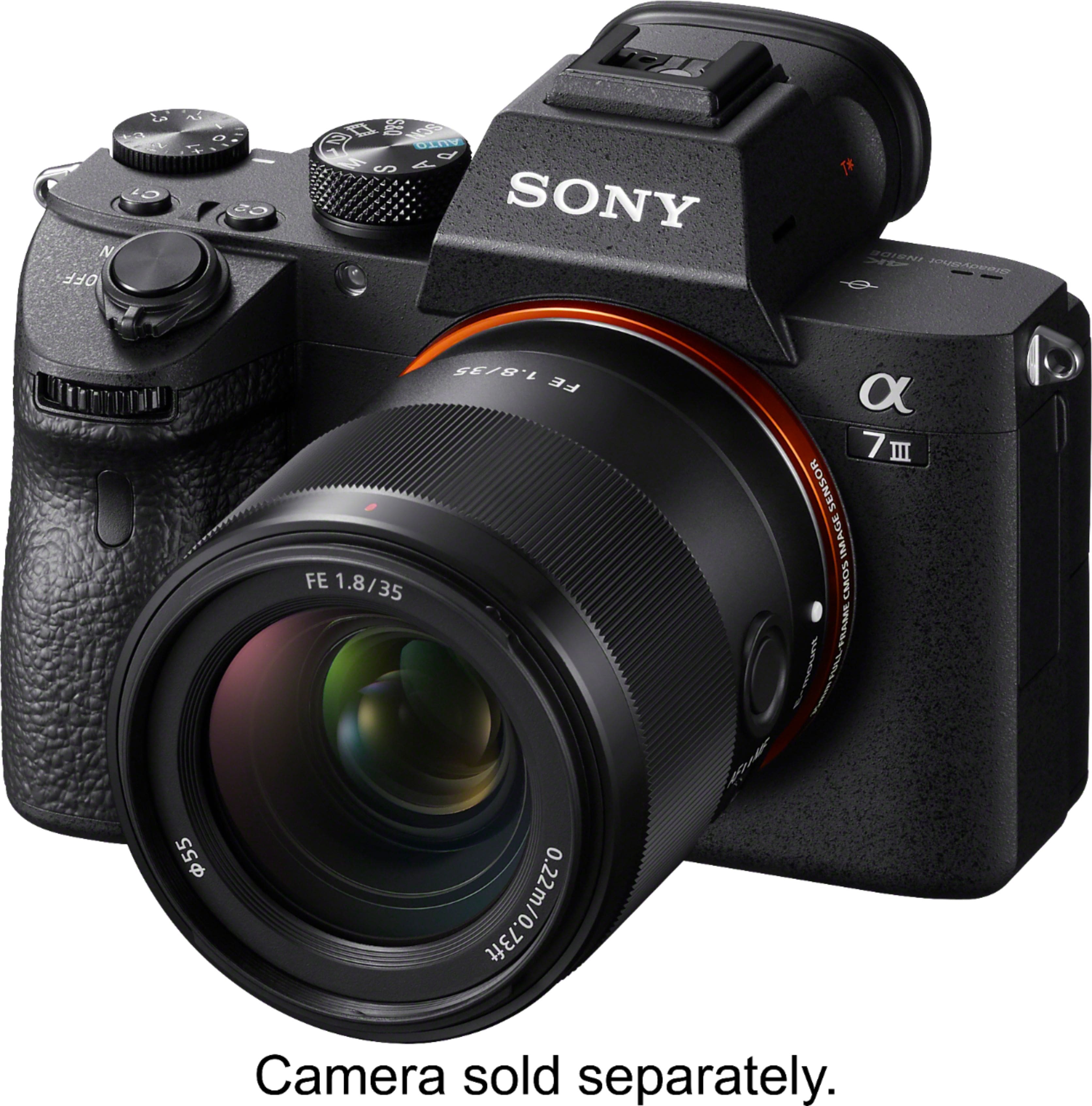 Sony - Lente grande angular 35mm f/1.8 FE para câmeras selecionadas de montagem E - Preto-SEL35F18F