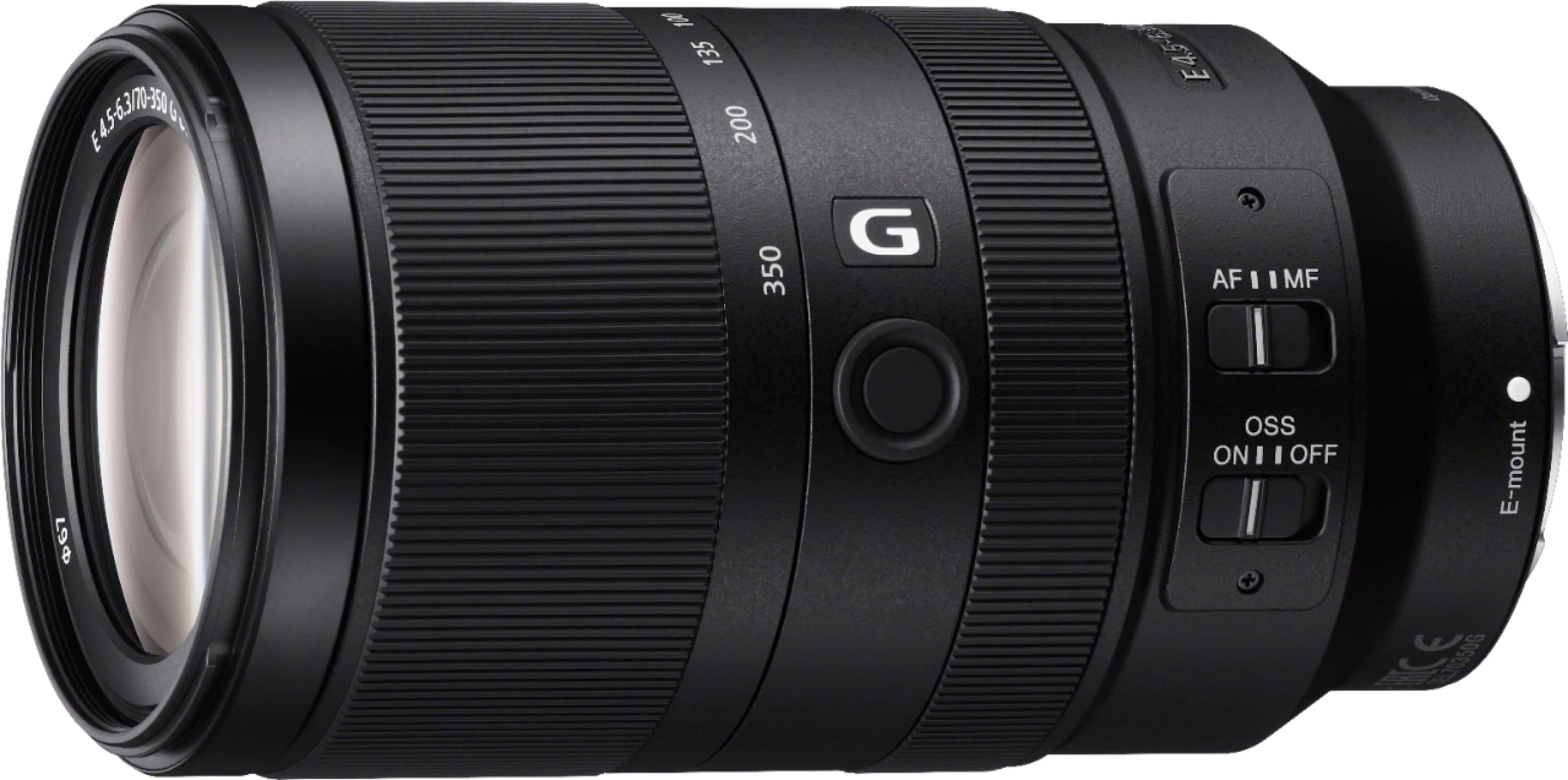 Sony - Lente zoom telefoto E 70-350mm F4.5-6.3 G OSS para câmeras de montagem E - Preto-SEL70350G