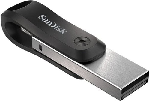 Pen Drive SanDisk - iXpand Flash Drive Go 128 GB USB 3.0 Tipo A para Apple Lightning para iPhone e iPad - Preto / Prata-SDIX60N-128G-AN6NE