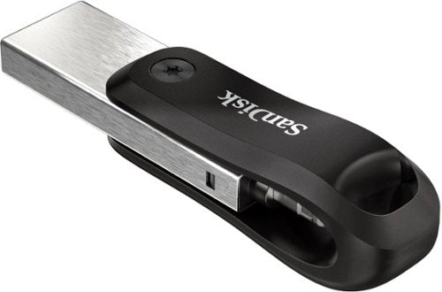 Pen Drive SanDisk - iXpand Flash Drive Go 128 GB USB 3.0 Tipo A para Apple Lightning para iPhone e iPad - Preto / Prata-SDIX60N-128G-AN6NE