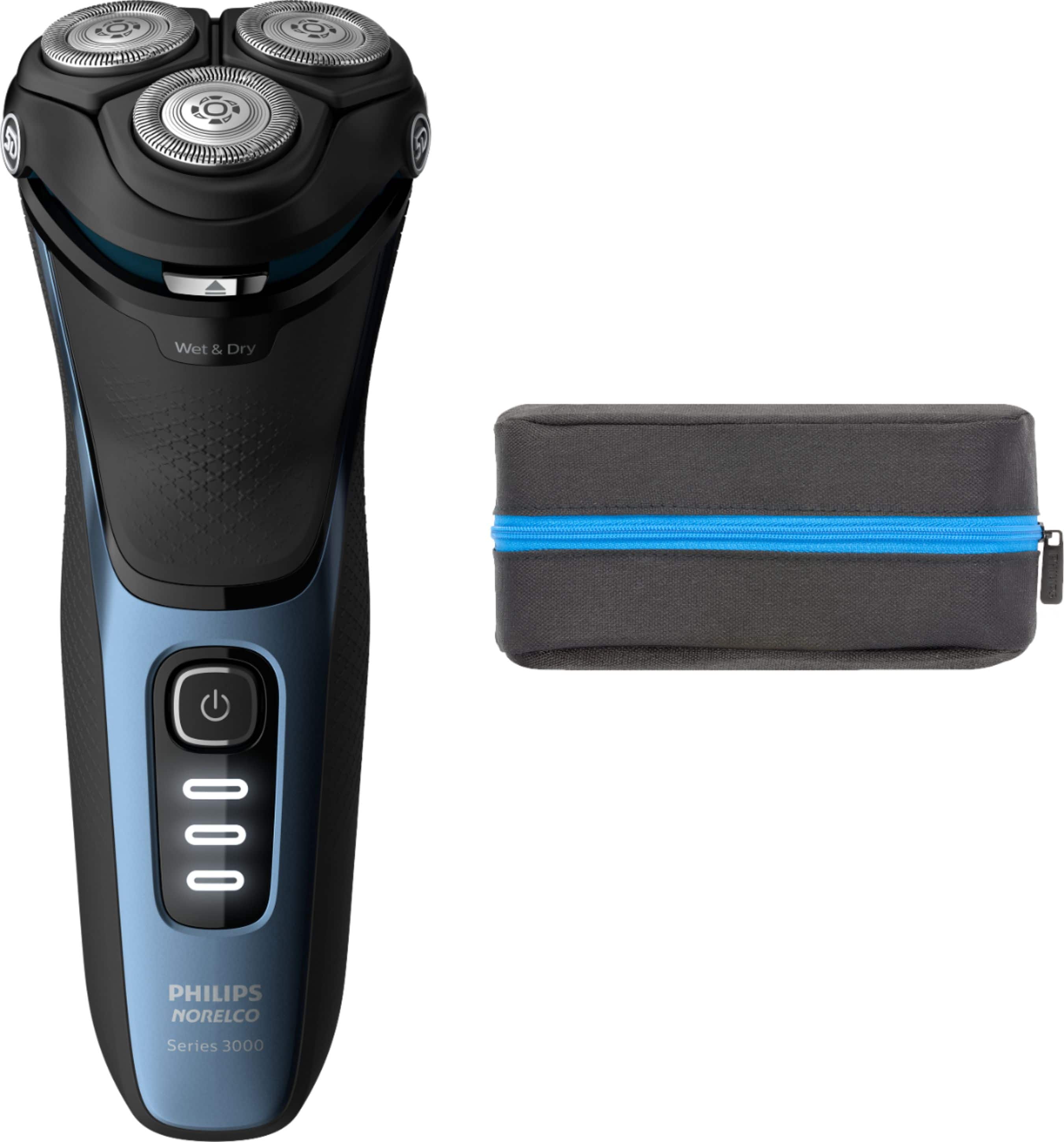 Philips Norelco - Barbeador elétrico úmido/seco série 3500 - Storm Grey-S3212/82US