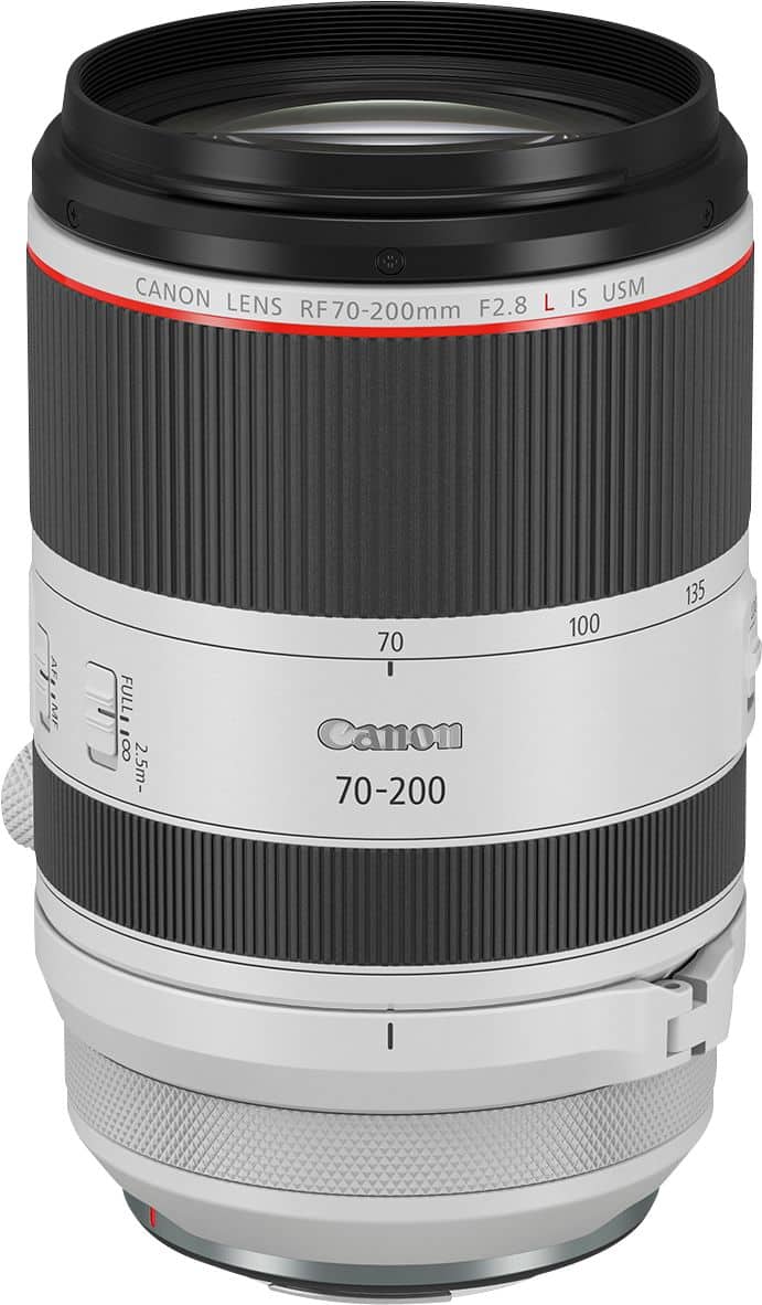 Canon - Lente zoom telefoto RF70-200mm F2.8L IS USM para câmeras EOS série R - Branco-3792C002