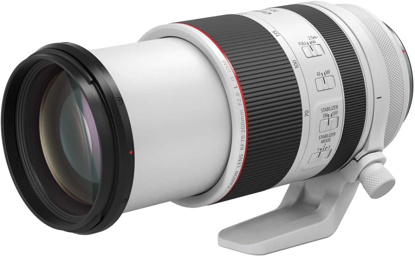 Canon - Lente zoom telefoto RF70-200mm F2.8L IS USM para câmeras EOS série R - Branco-3792C002