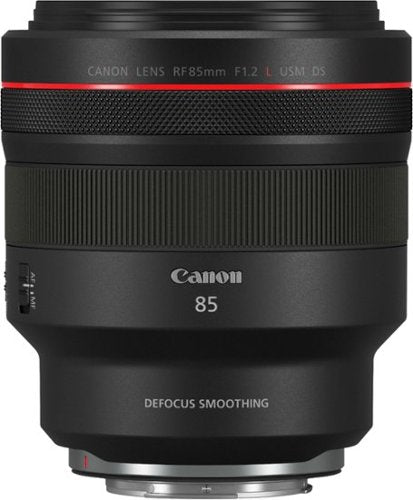 Canon - Lente principal telefoto média RF85mm F1.2 L USM DS para câmeras EOS série R - Preto-3450C002