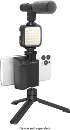 Digipower - Kit Follow ME Vlogging para telefones e câmeras - Inclui microfone, luz LED, controle remoto Bluetooth, alça de telefone e tripé-DPS-VLG4