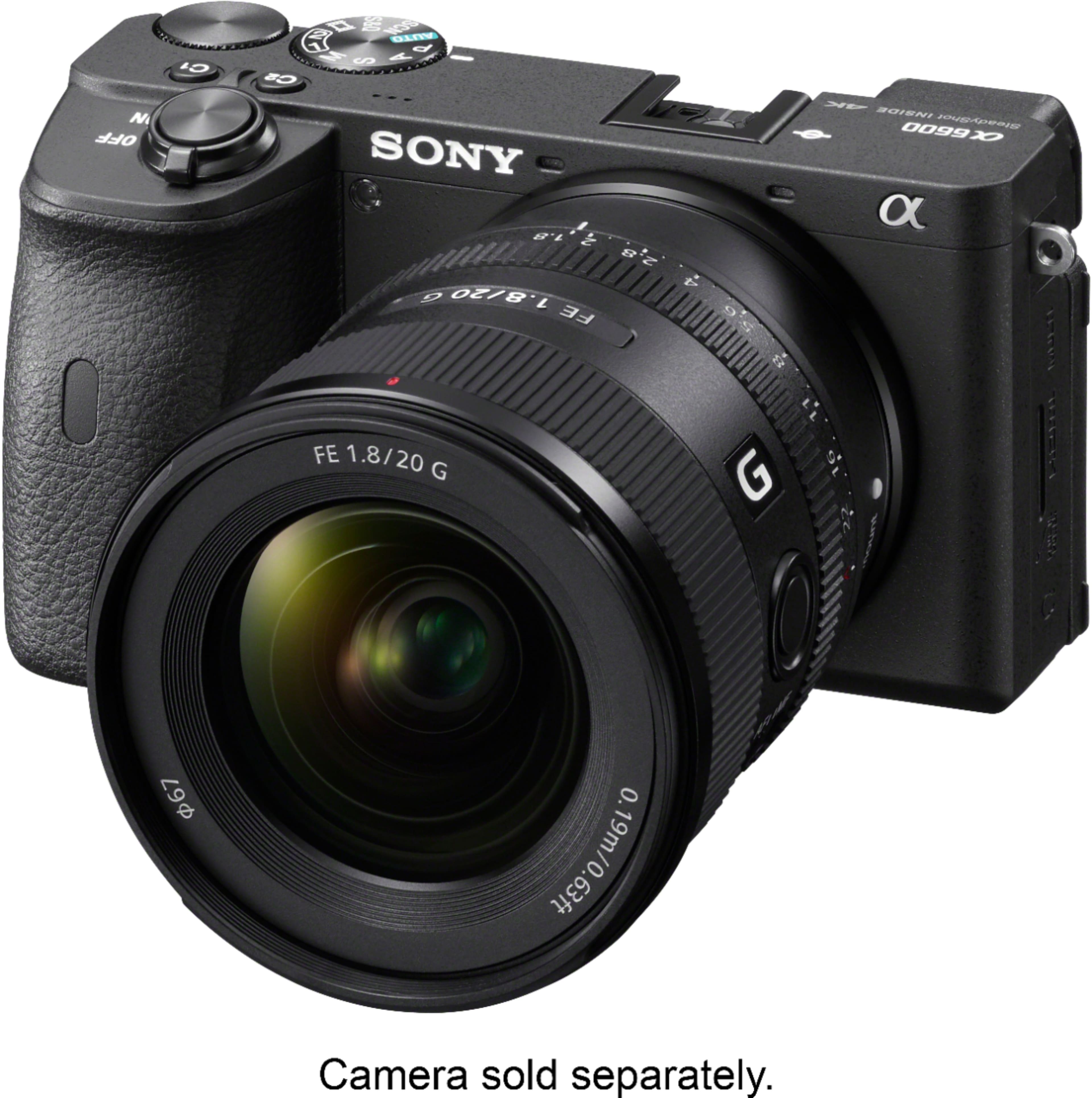 Sony - Lente principal ultra grande angular FE 20mm f/1.8 G para câmeras de montagem E - Preto-SEL20F18G