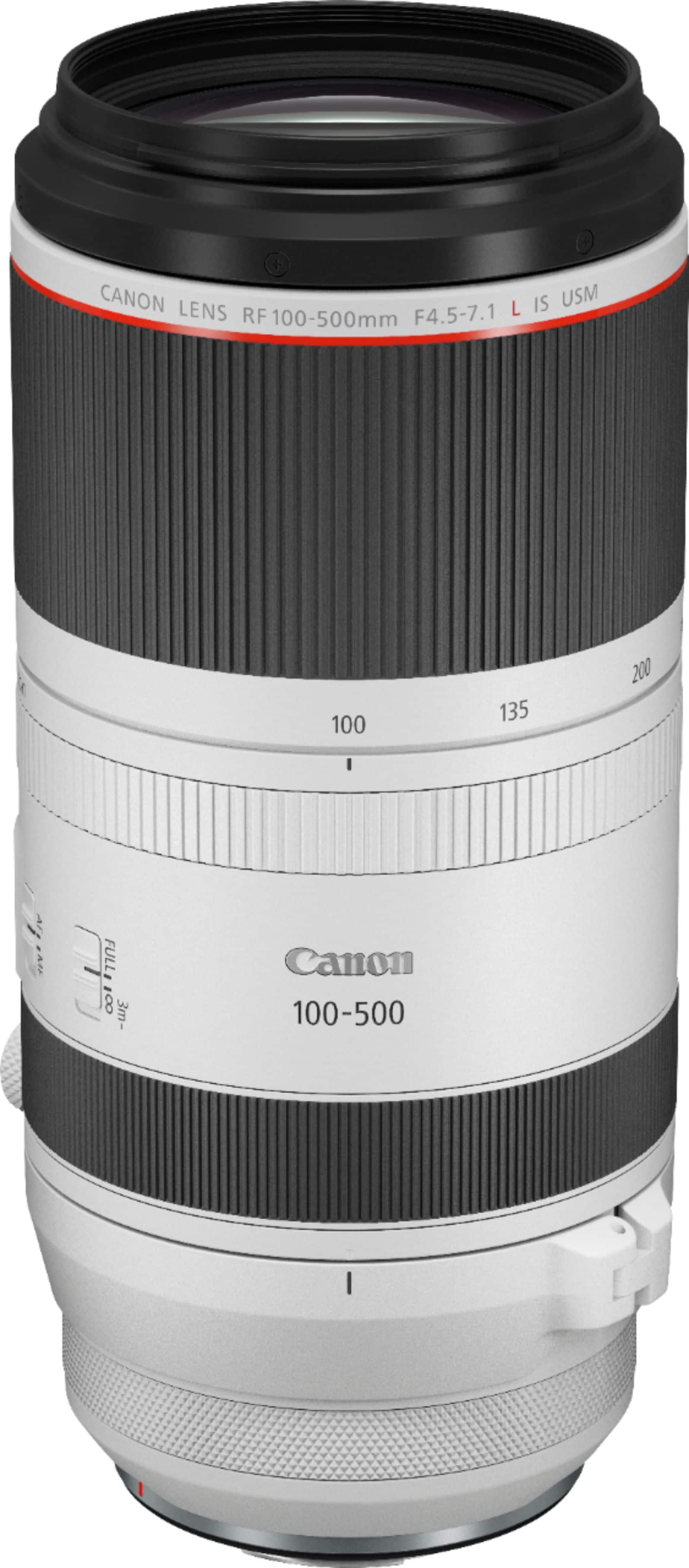 Canon - Lente zoom telefoto RF100-500mm F4.5-7.1 L IS USM para câmeras EOS série R - Branco-4112C002