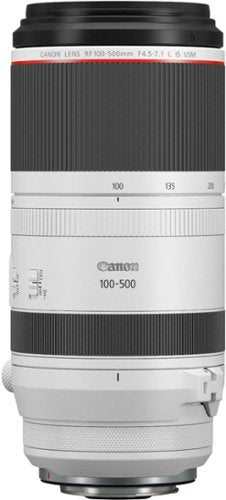 Canon - Lente zoom telefoto RF100-500mm F4.5-7.1 L IS USM para câmeras EOS série R - Branco-4112C002