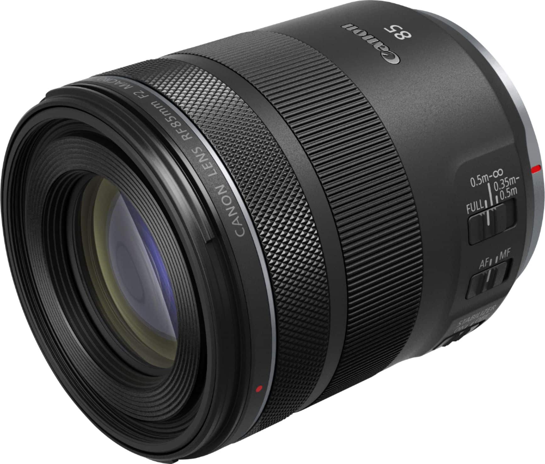 Canon - Lente telefoto média RF85mm F2 Macro IS STM para câmeras EOS série R - Preto-4234C002