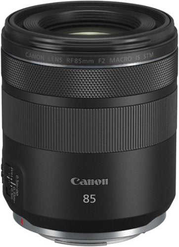 Canon - Lente telefoto média RF85mm F2 Macro IS STM para câmeras EOS série R - Preto-4234C002