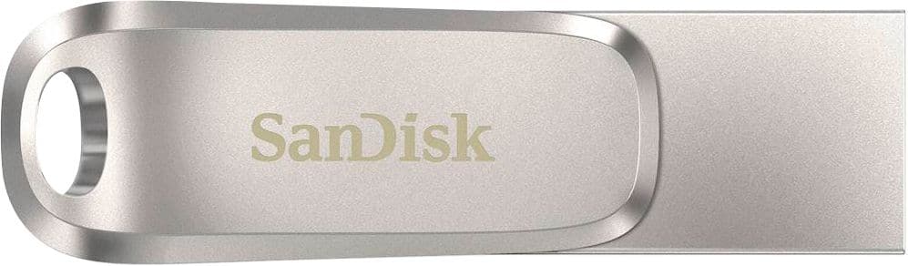 Pen Drive SanDisk - Ultra Dual Drive Luxe 1 TB USB 3.1, unidade flash USB tipo C - prata-SDDDC4-1T00-A46