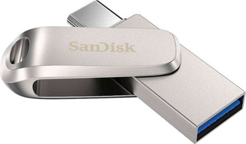 Pen Drive SanDisk - Ultra Dual Drive Luxe 256 GB USB 3.1, unidade flash USB tipo C - prata-SDDDC4-256G-A46
