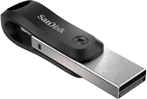 Pen Drive SanDisk - iXpand Flash Drive Go 64 GB USB 3.0 Tipo A para Apple Lightning para iPhone e iPad - Preto / Prata-SDIX60N-064G-AN6NN