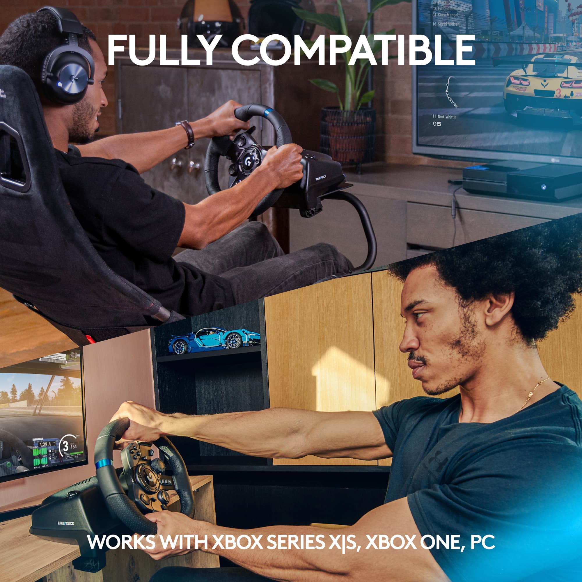 Logitech - Volante e pedais G923 para Xbox Series X|S, Xbox One e PC - Preto-941-000156