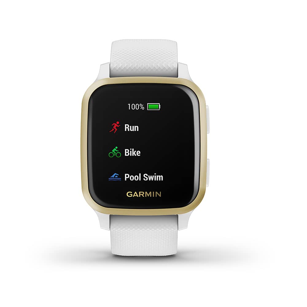 Garmin - Venu Sq GPS Smartwatch 33mm Polímero Reforçado com Fibra - Branco-010-02427-01