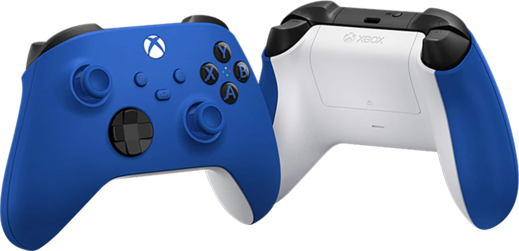 Microsoft - ctrl s/fio p/ p/ vídeo gameXbox p/ Xbox Series X, Xbox Series S, Xbox One, dispositivos Windows - Shock Blue-QAU-00065/QAU-00001