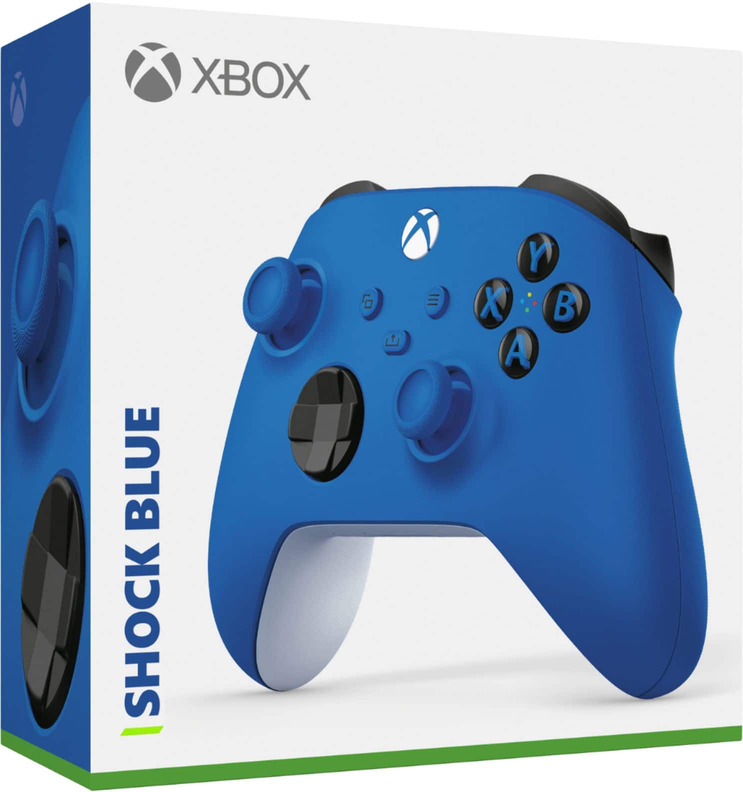 Microsoft - ctrl s/fio p/ p/ vídeo gameXbox p/ Xbox Series X, Xbox Series S, Xbox One, dispositivos Windows - Shock Blue-QAU-00065/QAU-00001