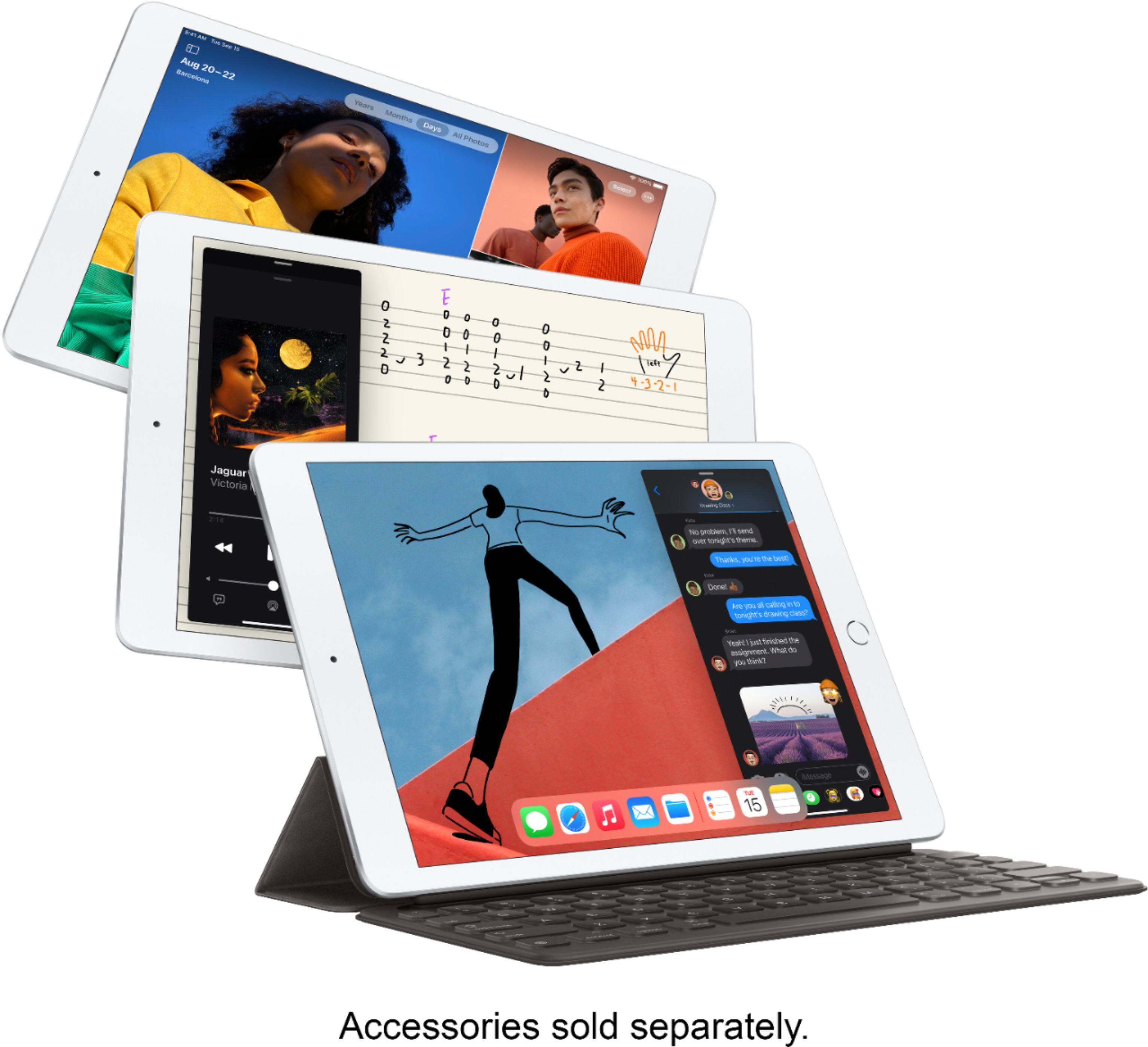 Apple - iPad recondicionado de 10,2 polegadas certificado pelo Geek Squad com Wi-Fi - 32 GB - cinza espacial-GSRF MYL92LL/A