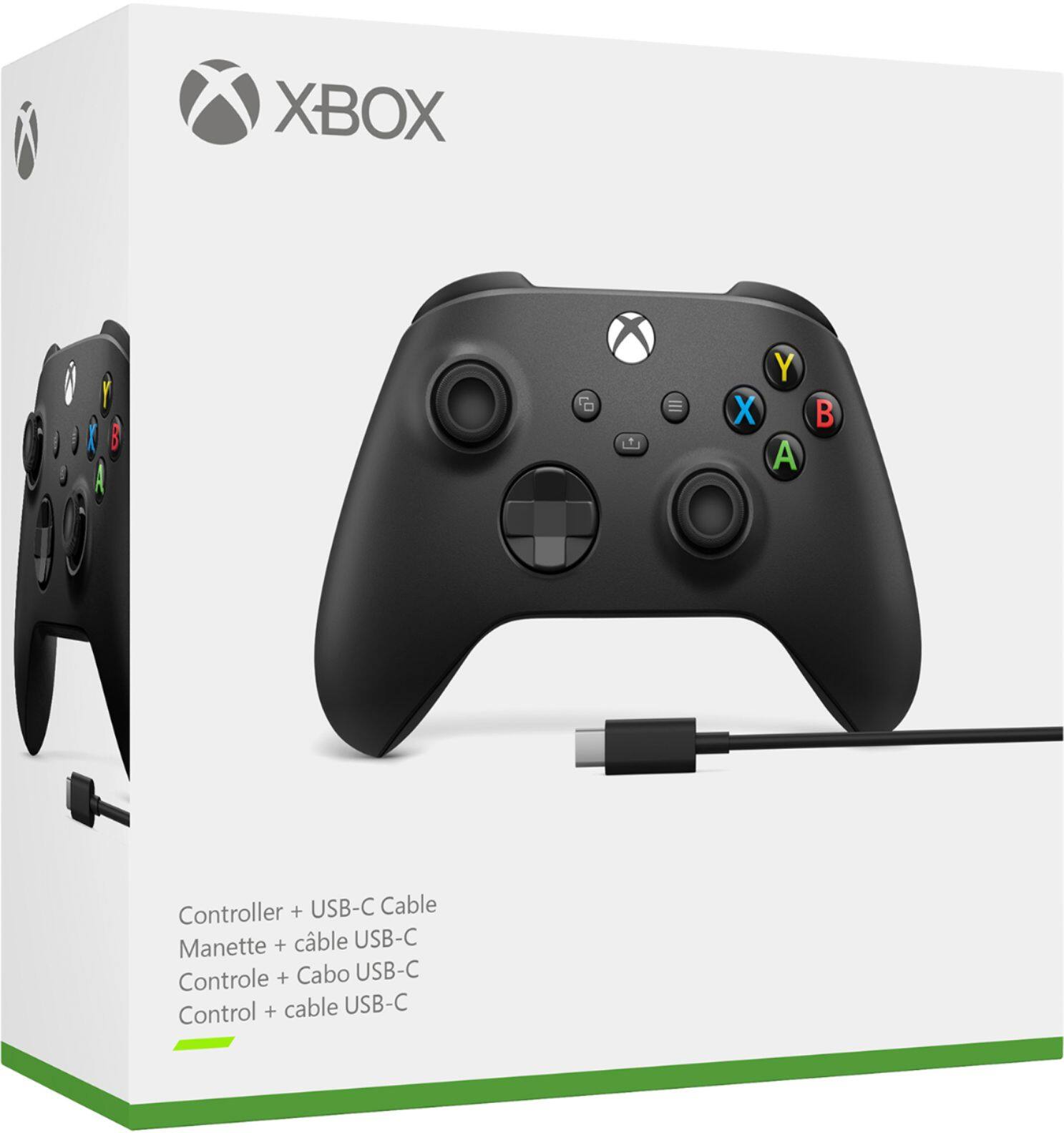 Microsoft Controle Gamer para Xbox Series X|S, e Xbox One +Cabo USB-C - Preto-1V8-00001