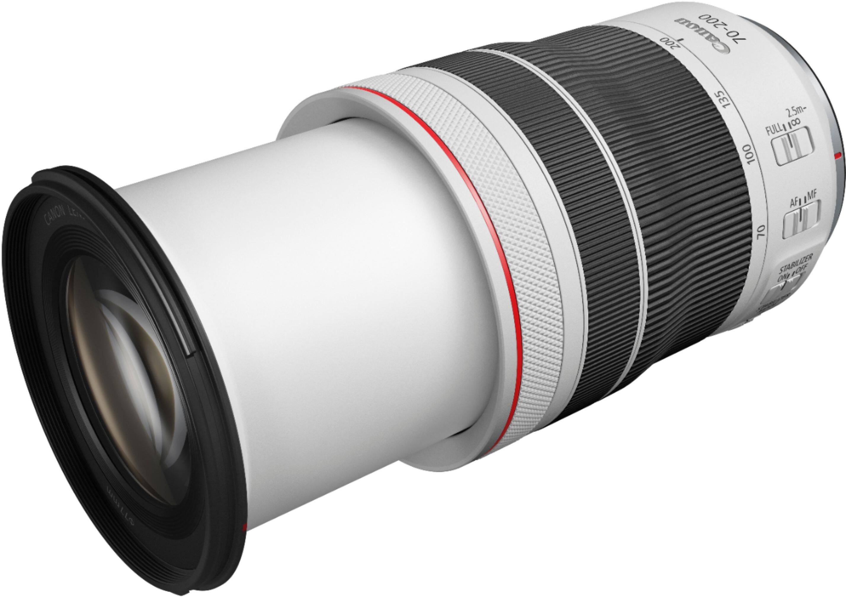 Canon - Lente zoom telefoto RF70-200mm F4 L IS USM para câmeras EOS série R - Branco-4318C002