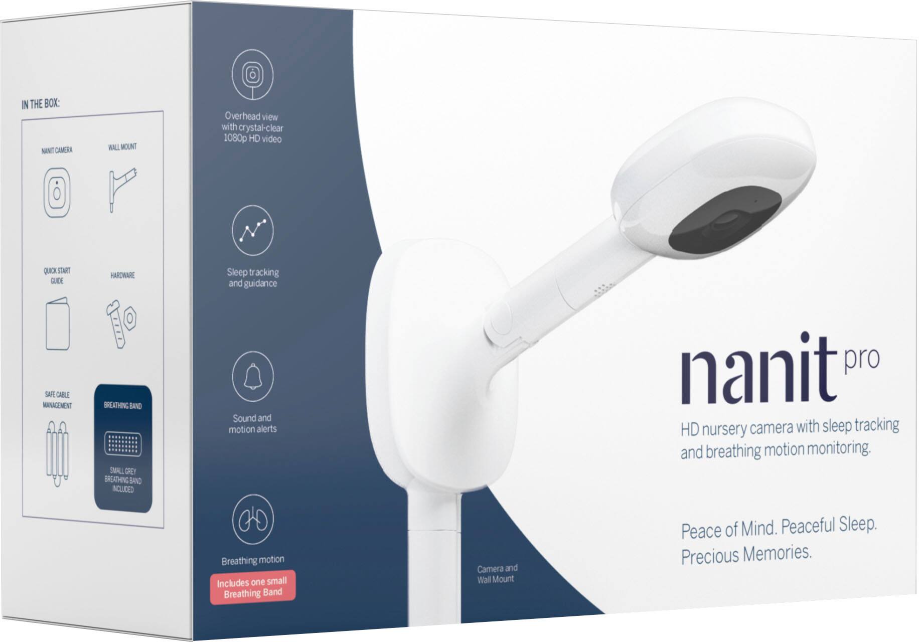 Monitor de bebê inteligente Nanit Pro e suporte de parede - Branco-N311NW