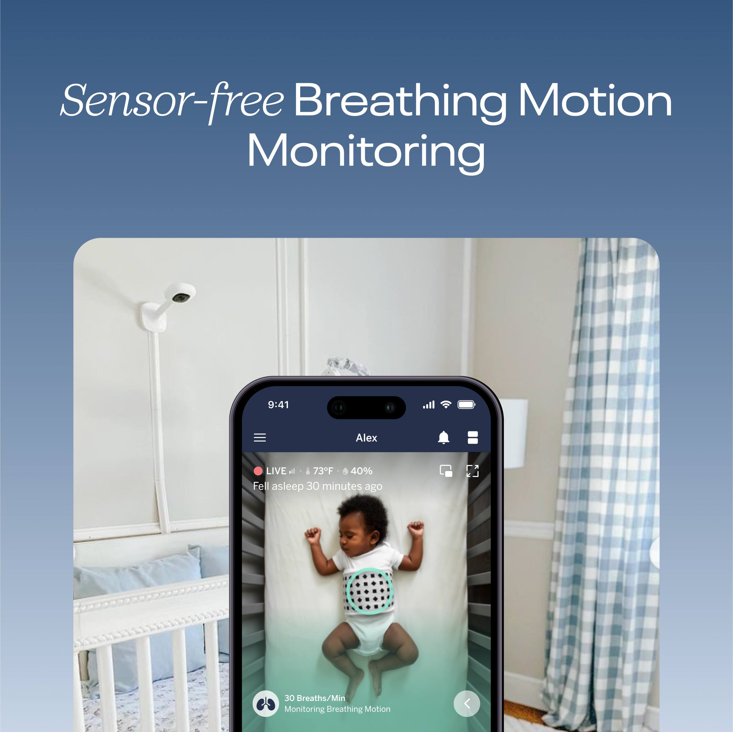 Monitor de bebê inteligente Nanit Pro e suporte de parede - Branco-N311NW