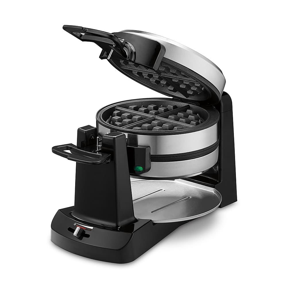 Cuisinart - Máquina de Waffle Belga Duplo Flip - Aço Escovado-WAF-F40
