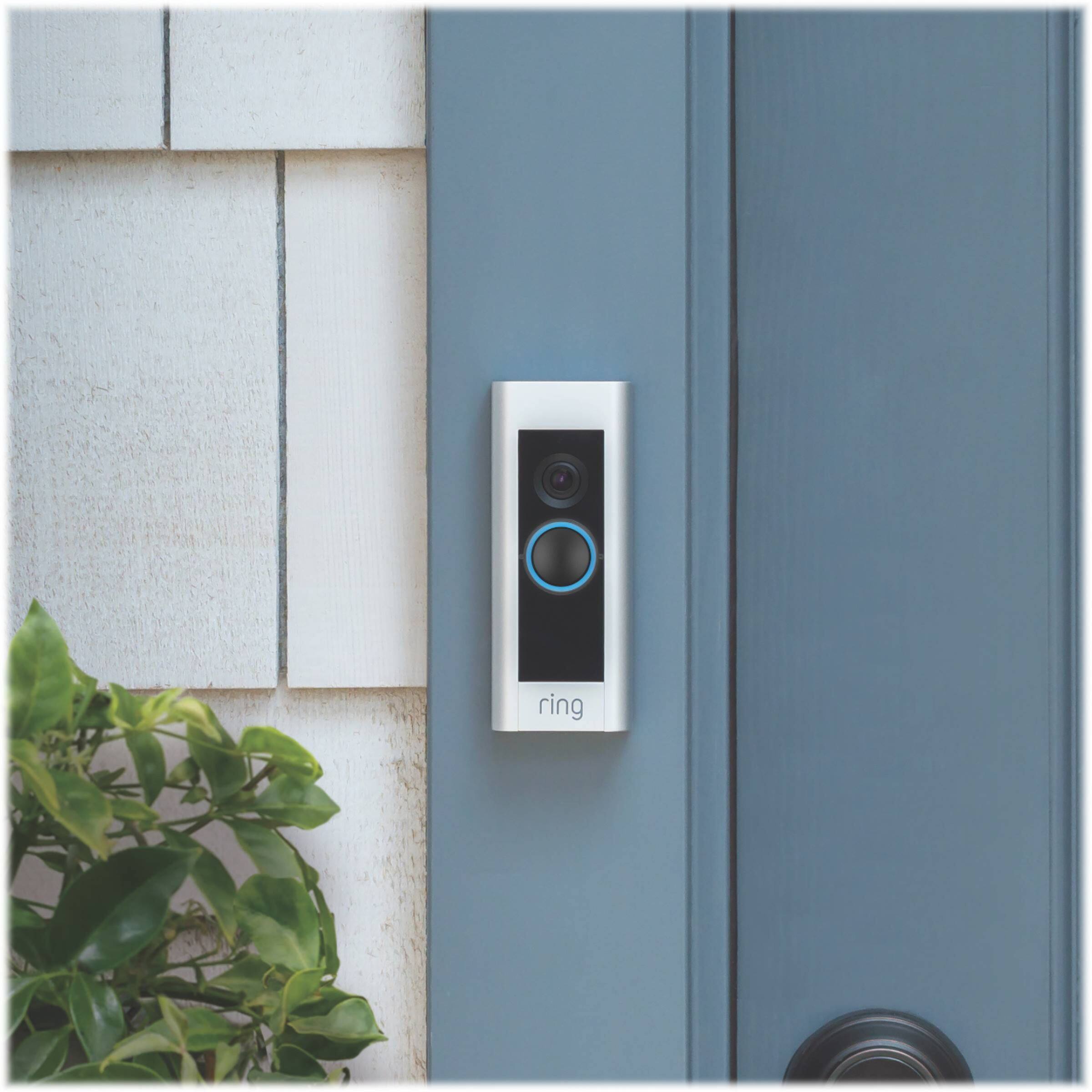 Anel - Campainha com fio e campainha de vídeo Wi-Fi inteligente - Níquel acetinado-B08M125RNW