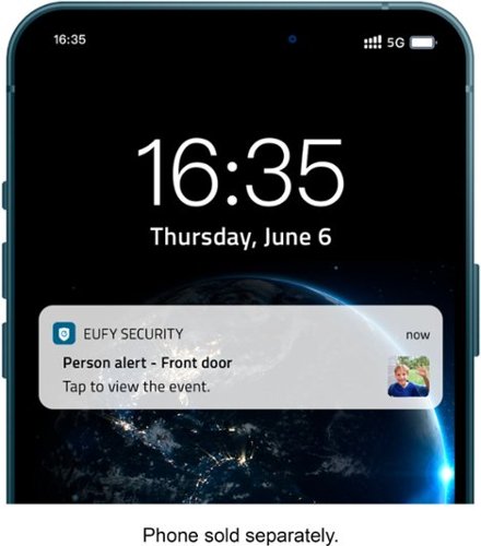 eufy Security - Campainha de vídeo Wi-Fi inteligente 2K operada por bateria/com fio com campainha - branco/preto-T8212111