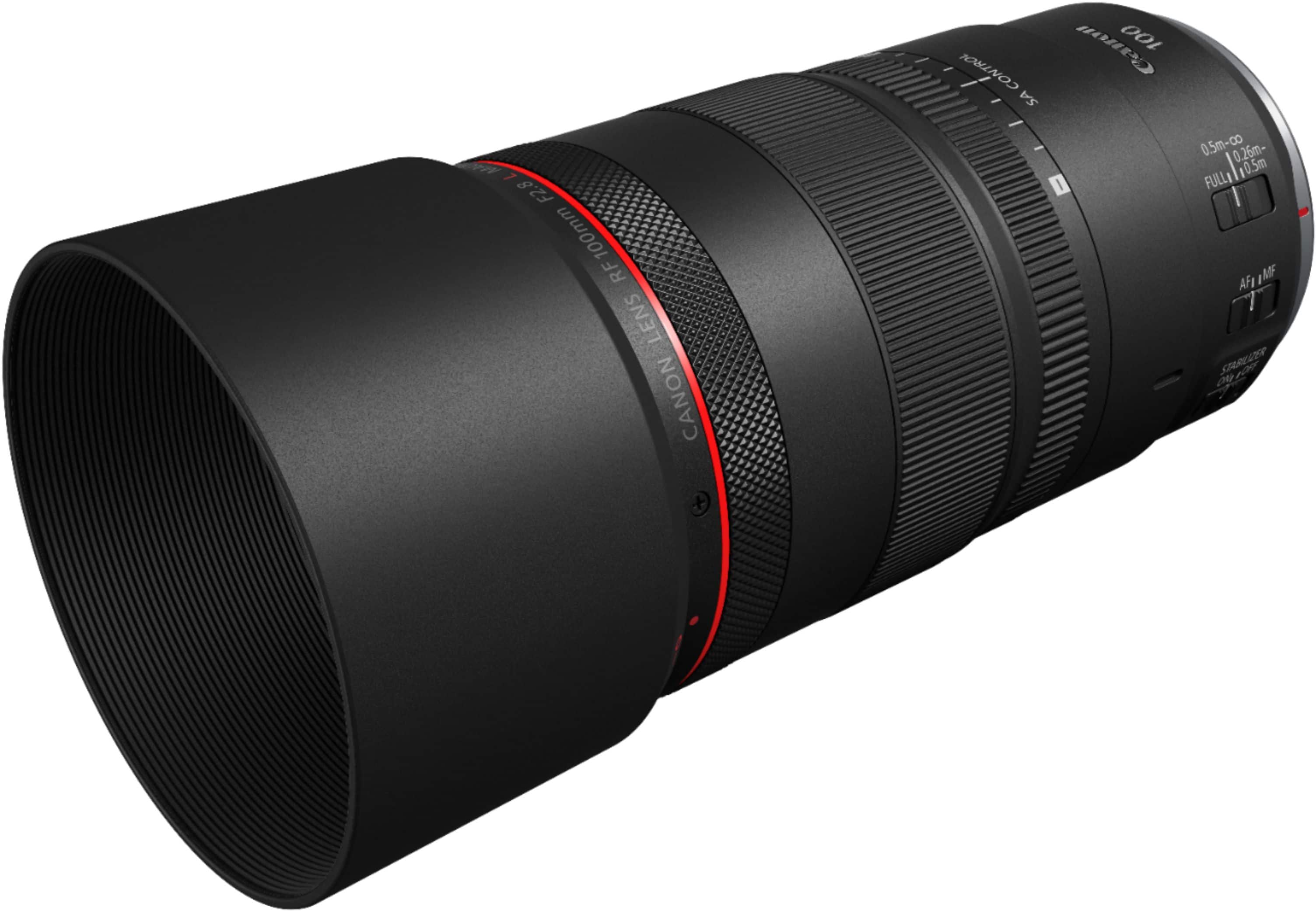 Canon - Lente telefoto RF100mm F2.8 L MACRO IS USM para câmeras EOS série R - Preto-4514C002