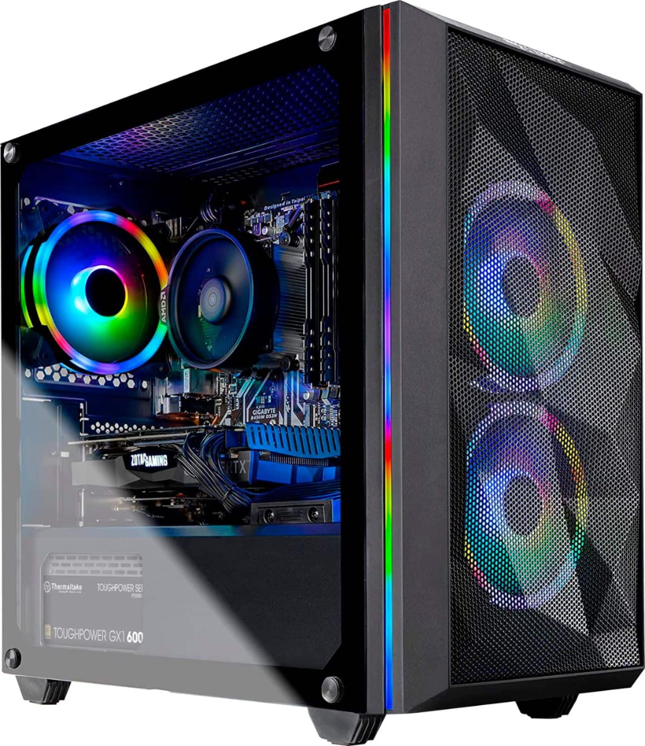 Skytech Gaming - Chronos Mini Gaming Desktop - AMD Ryzen 5 3600 - Memória 16G - NVIDIA GeForce RTX 2060 - SSD de 1 TB - Preto-ST-CHRONOSM-0235-BU