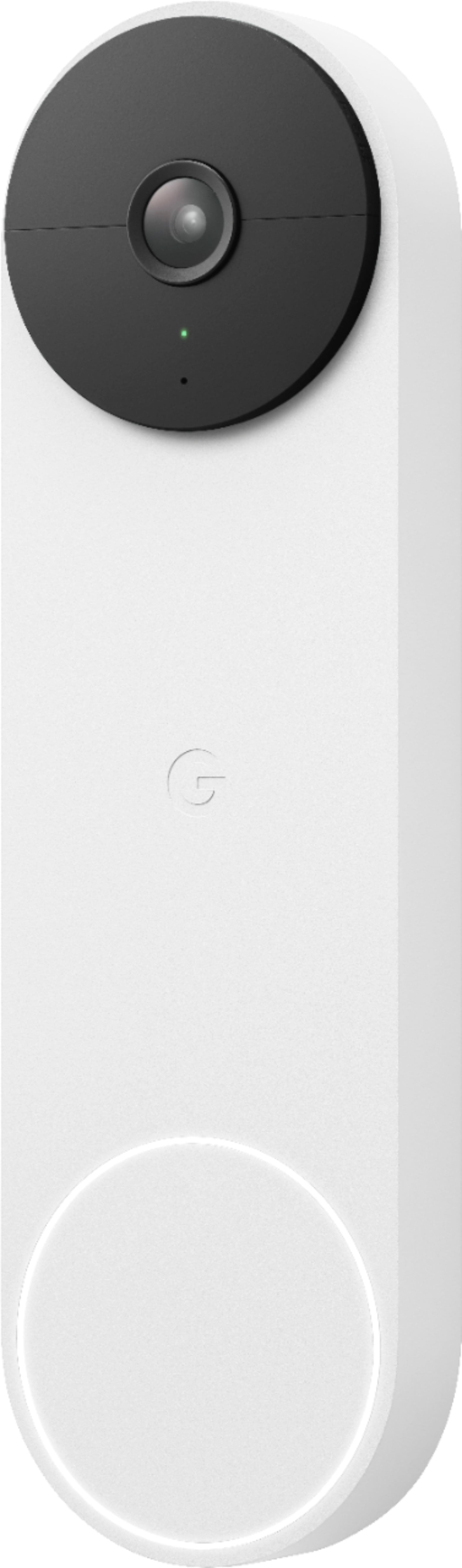 Google - Campainha de vídeo Nest Wi-Fi - Funciona com bateria - Snow-GA01318-US