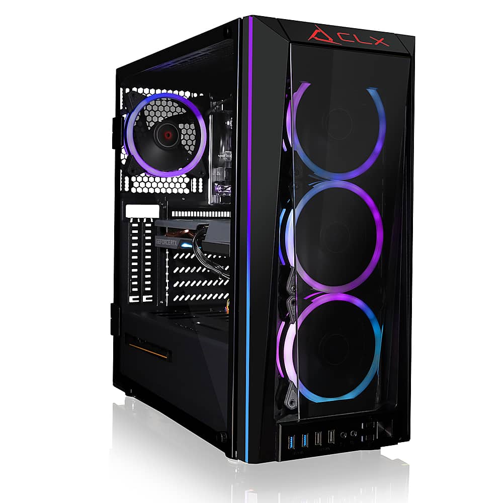 CLX - SET Gaming Desktop - Intel Core i7 10700KF - 32GB de memória - NVIDIA GeForce RTX 3060 - 500GB NVMe M.2 SSD + 4TB HDD - Preto-TGMSETRTH1645BM