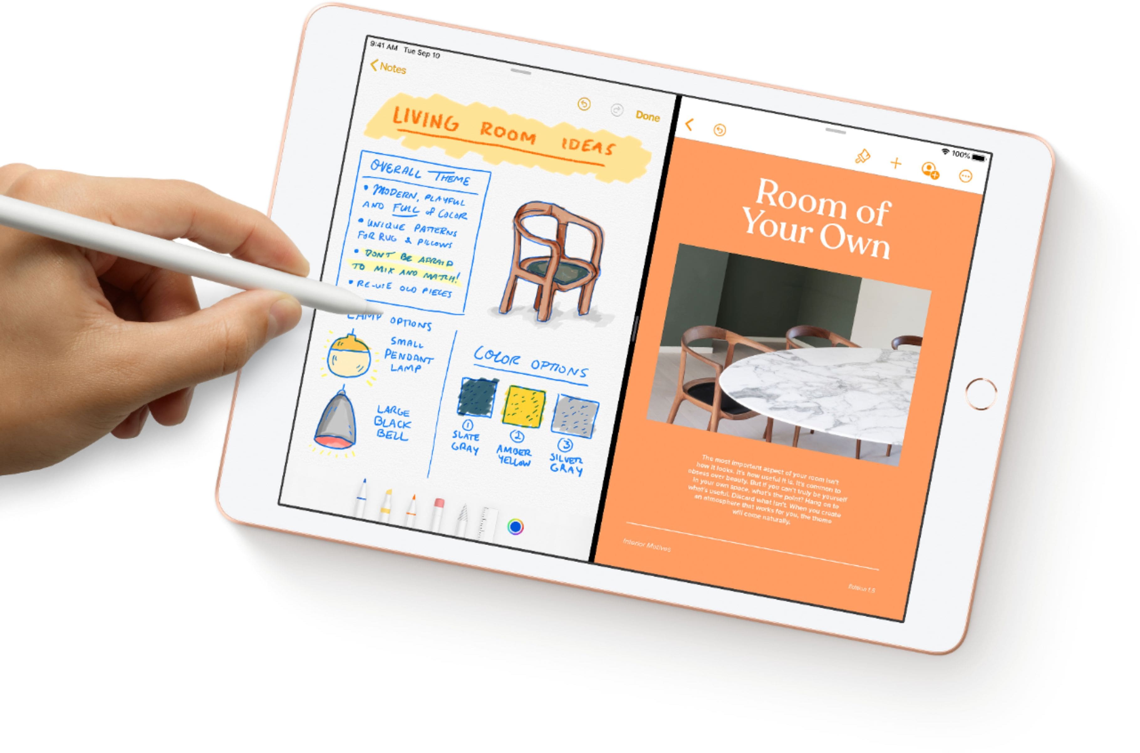 Apple - iPad recondicionado de 10,2 polegadas certificado pelo Geek Squad - - (7ª geração) com Wi-Fi - 32 GB - Silver-TI-GSRF MW752LL/A