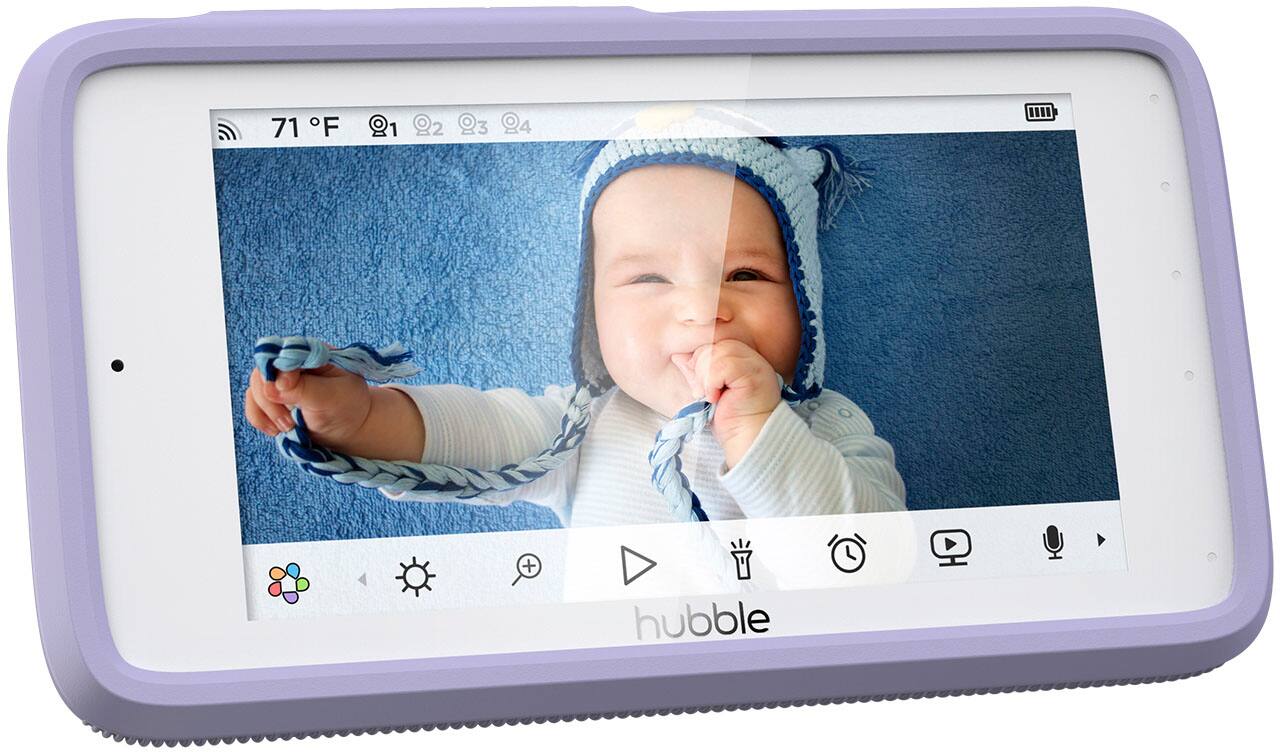 Hubble Connected - Nursery Pal Deluxe Monitor de bebê com vídeo Smart HD Wi-Fi de 5" - Branco-HCTNPDLX