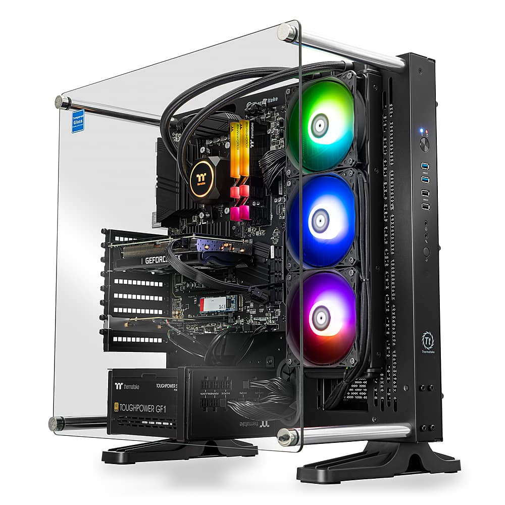 Thermaltake - Shadow 360 Gaming Desktop - AMD Ryzen 5 5600X - 16GB de memória - NVIDIA GeForce RTX 3060 - 1TB NVMe M.2 - Preto-P3BK-B550-S36-LCS